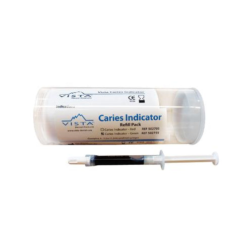 Vista Dental 502755 Caries Indicator 1.2cc Prefille Syringes Green 4/Pk Vista Dental 502755 Caries Indicator 1.2cc Prefille Syringes Green 4/Pk